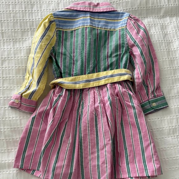 [NWOT] Polo Ralph Lauren Belted Cotton Oxford Fun Shirtdress - Size 12 Months - Picture 6 of 9